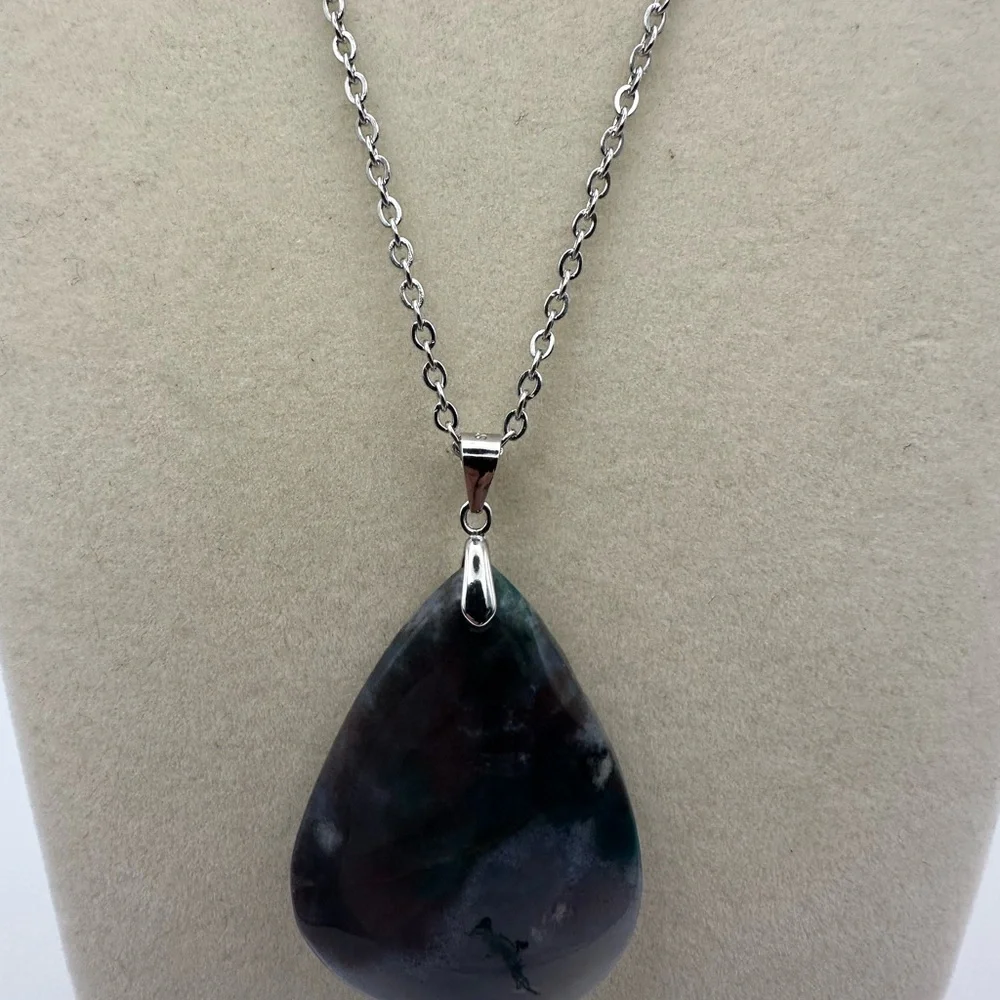 Purple Ocean Jasper Pendant Necklace - Picture 6 of 8